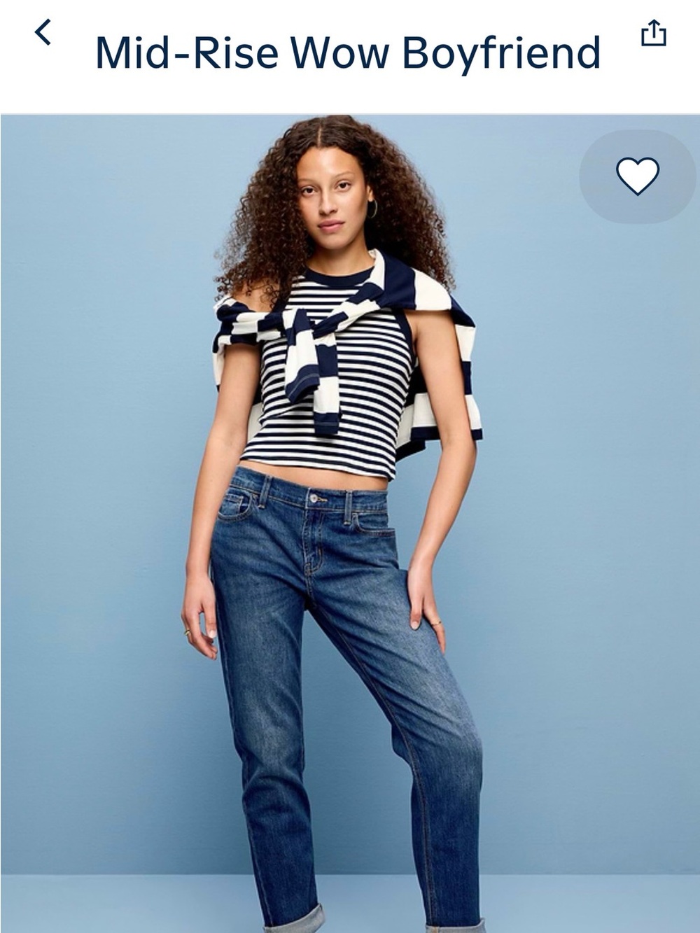 Old Navy Mid-Rise Boyfriend Jeans in Blue Denim